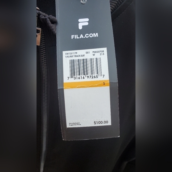 Fila  Black Sleeve Spell Out Track Warm Up‎ Casual Women's Jacket Size Small - Picture 6 of 11